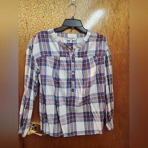 Plaid Button-Up Long Sleeve Shirt ( Never Used )
